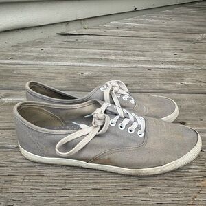 American Eagle Gray Canvas Sneakers Low-Top Casual